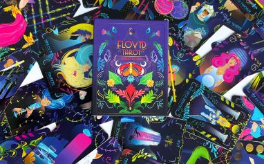 card spread, tarot card deck, lunart design flovid tarot deck, tarot card deck,tarot card with guidebook, tarot card box